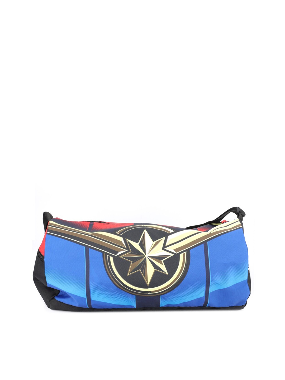 

Marvel Women Blue & Gold-Colored Printed Large Duffel Bag