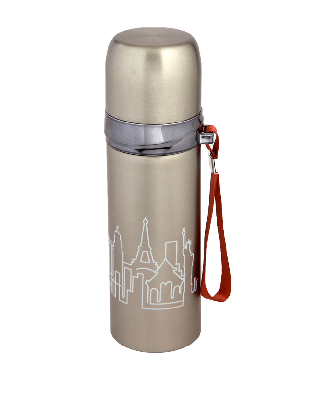 

Baby Moo Kids Silver-Toned Printed Stainless Steel Flask 600 ml