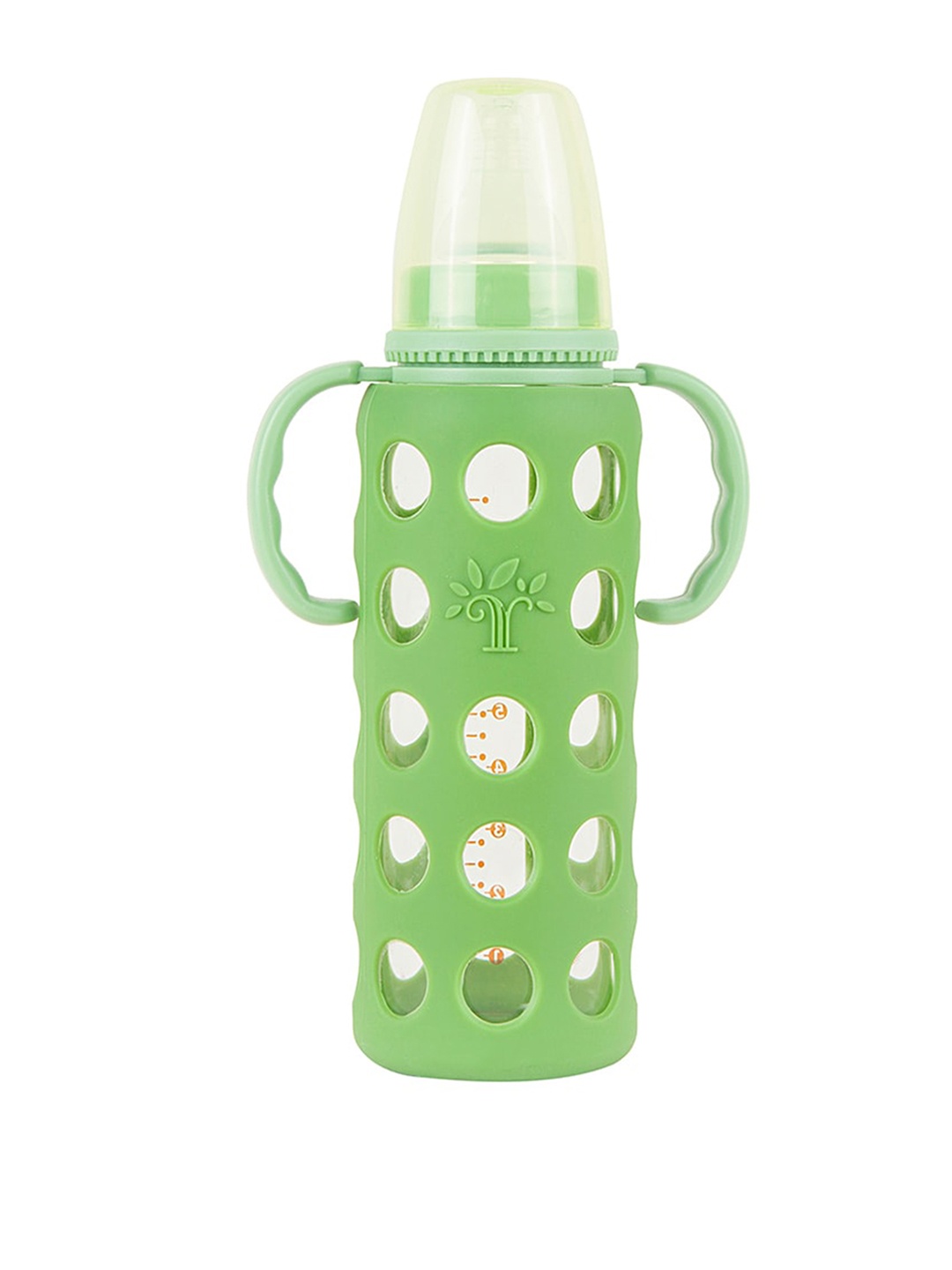 

Baby Moo Green Glass Feeding Bottle With Handle 240 ml