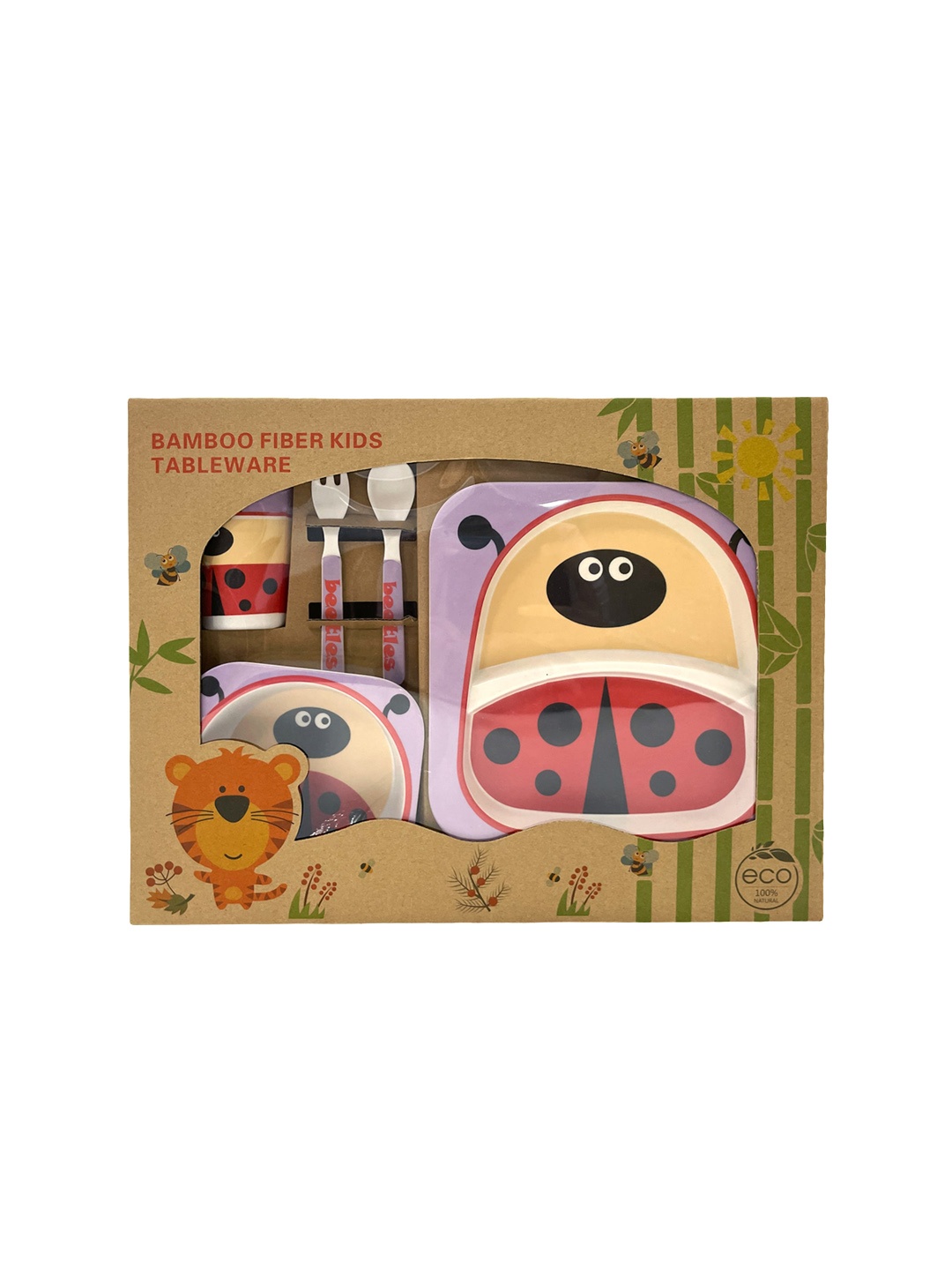 

Baby Moo Red Ladybug Printed Dinner Set