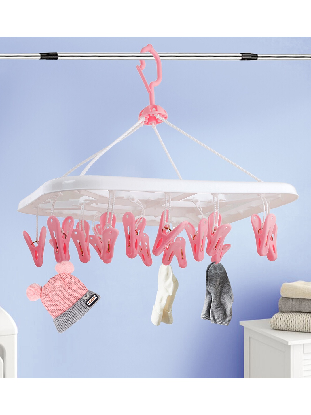 

Baby Moo Pink Rectangular Clip Hanger