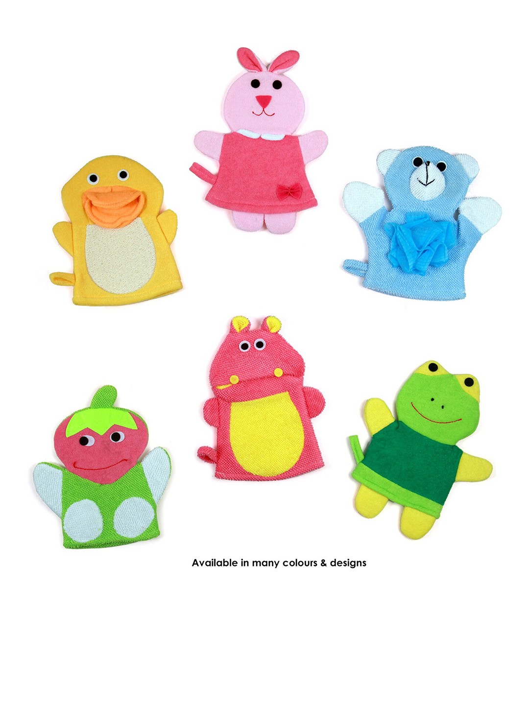 

Baby Moo Kids Multicolored Strawberry Cartoon Bath Glove, Multi