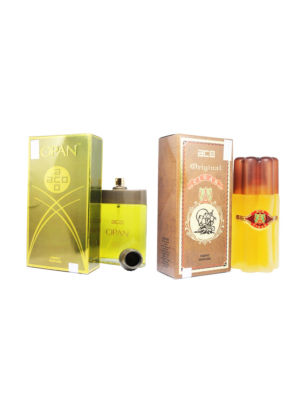

aco PERFUMES Set Of 2 Cigar and Opan Fabric Perfume 100ml, White