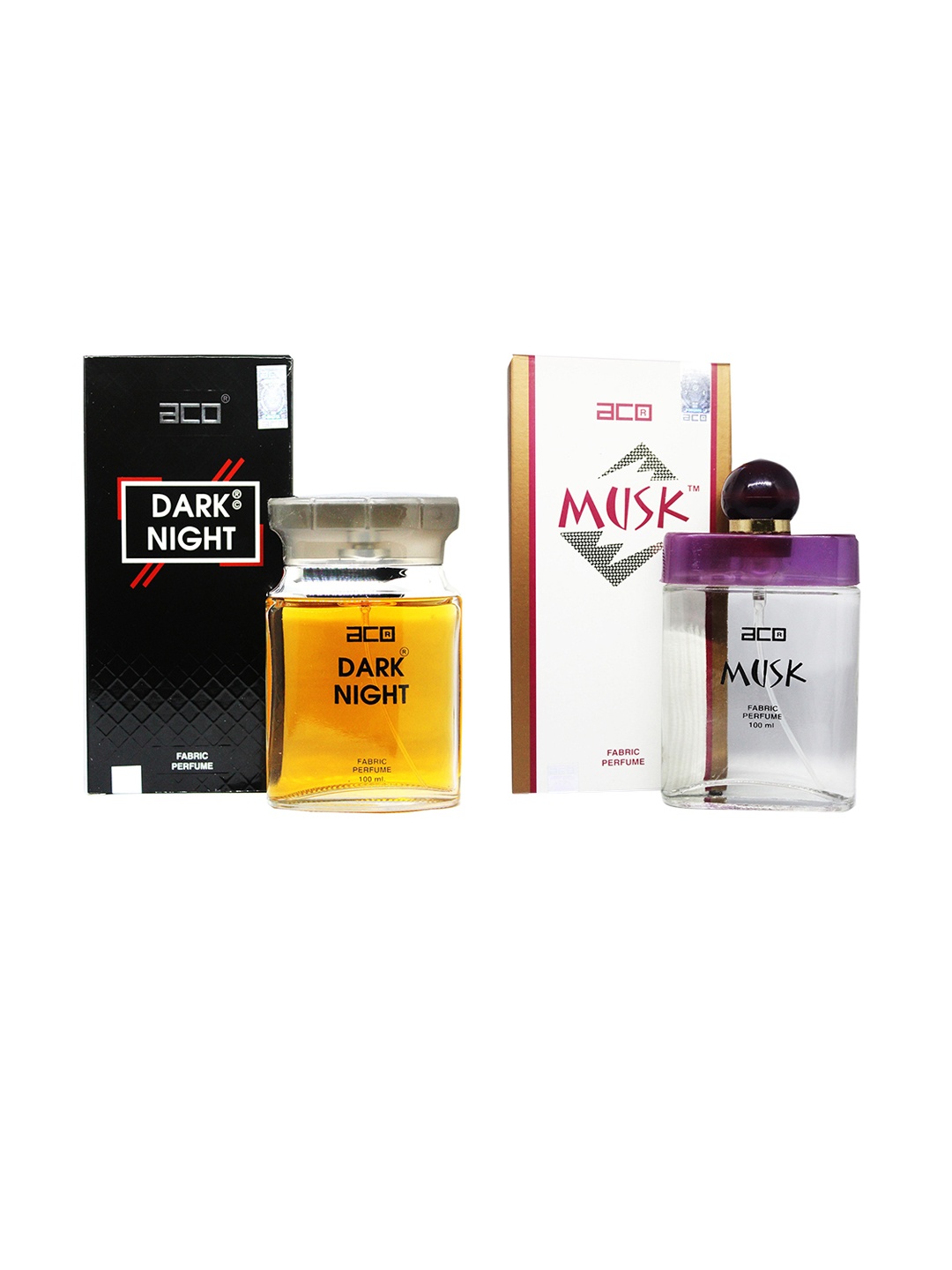 

aco PERFUMES Set Of 2 Aco Dark Night & Musk Fabric Perfume Combo Set 200 ml, White