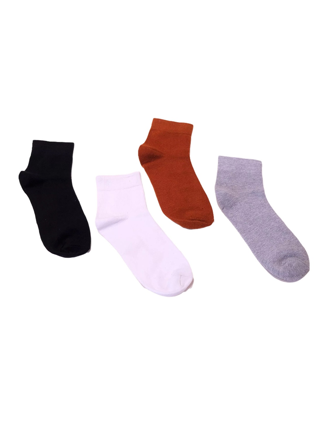 

TIPY TIPY TAP Kids Pack Of 4 Solid Cotton Ankle-Length Socks, Black