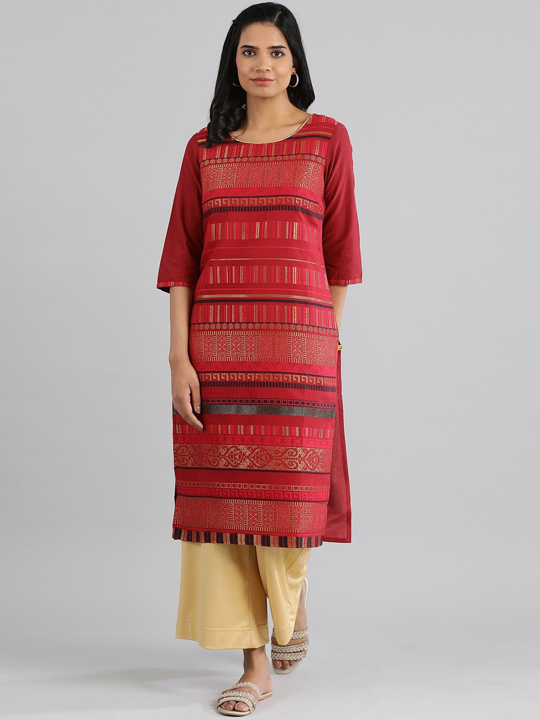 

AURELIA Women Pink Ethnic Motifs Printed Kurta