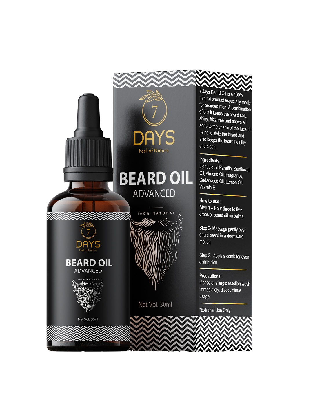 

7 DAYS Beard Oil for Beard Growth30 ml, Blue