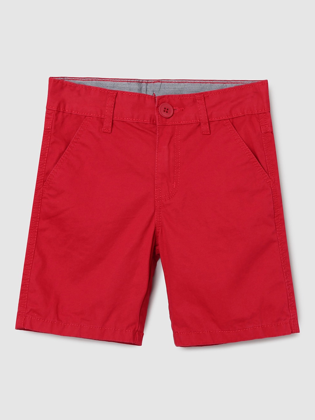 

max Boys Red Solid Shorts