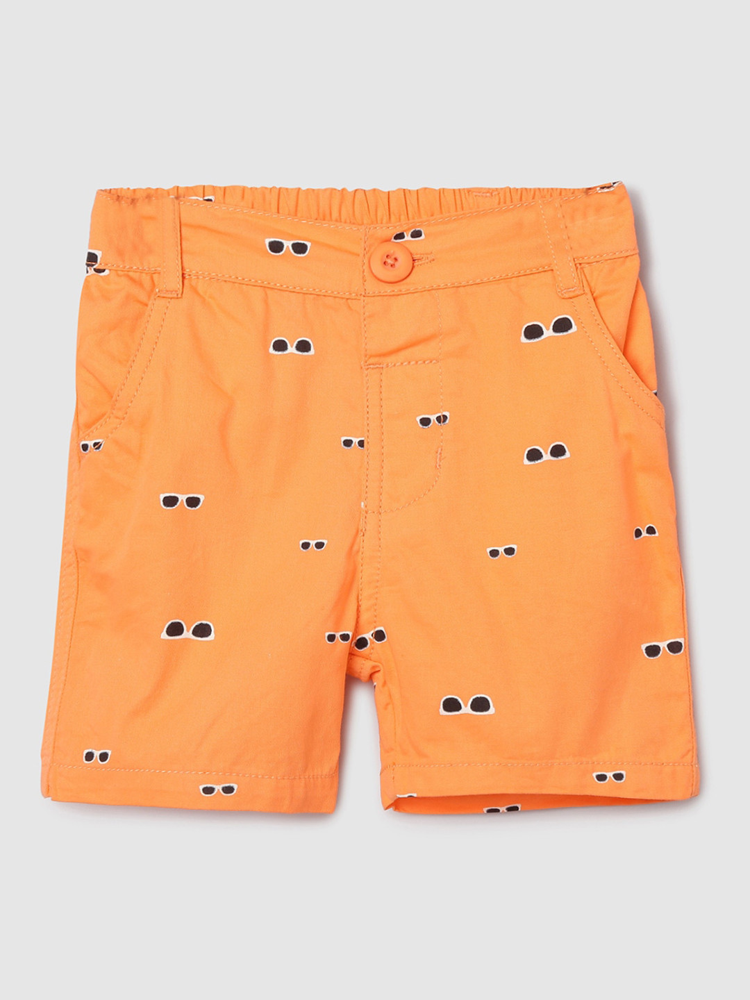 

max Boys Orange Conversational Printed Shorts