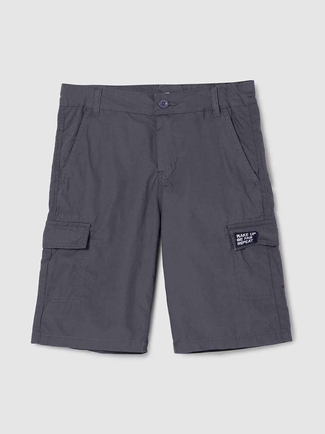 

max Boys Grey Cargo Shorts