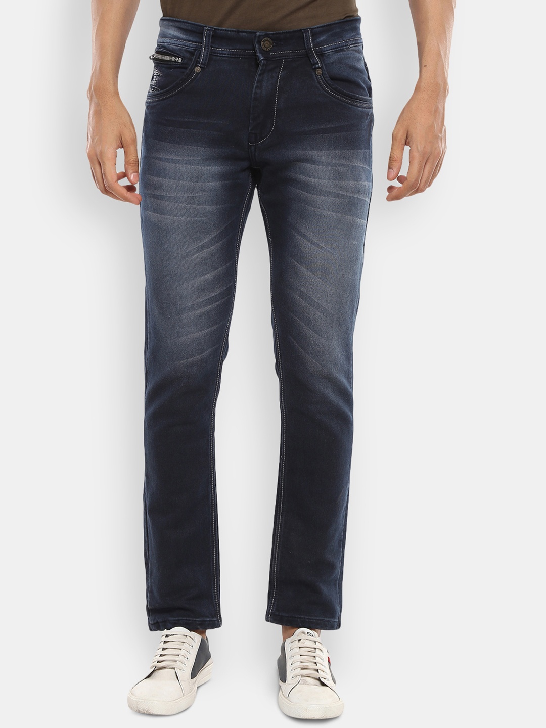 

V-Mart Men Navy Blue Slim Fit Heavy Fade Stretchable Jeans