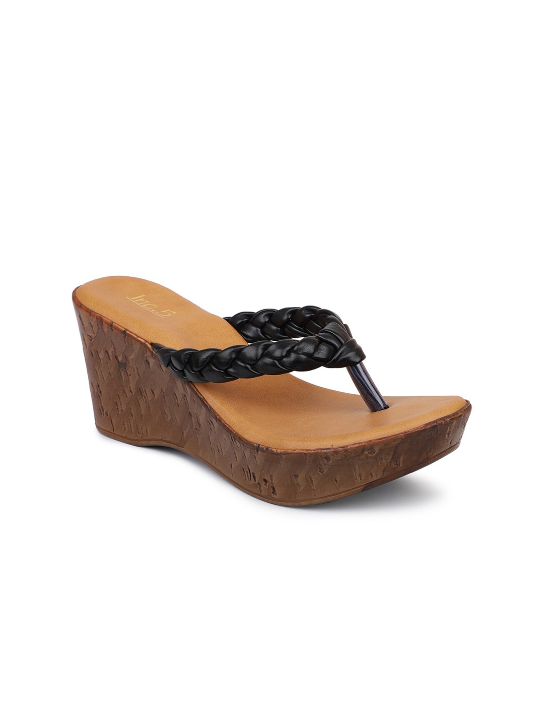 

Inc 5 Black Braided Wedges