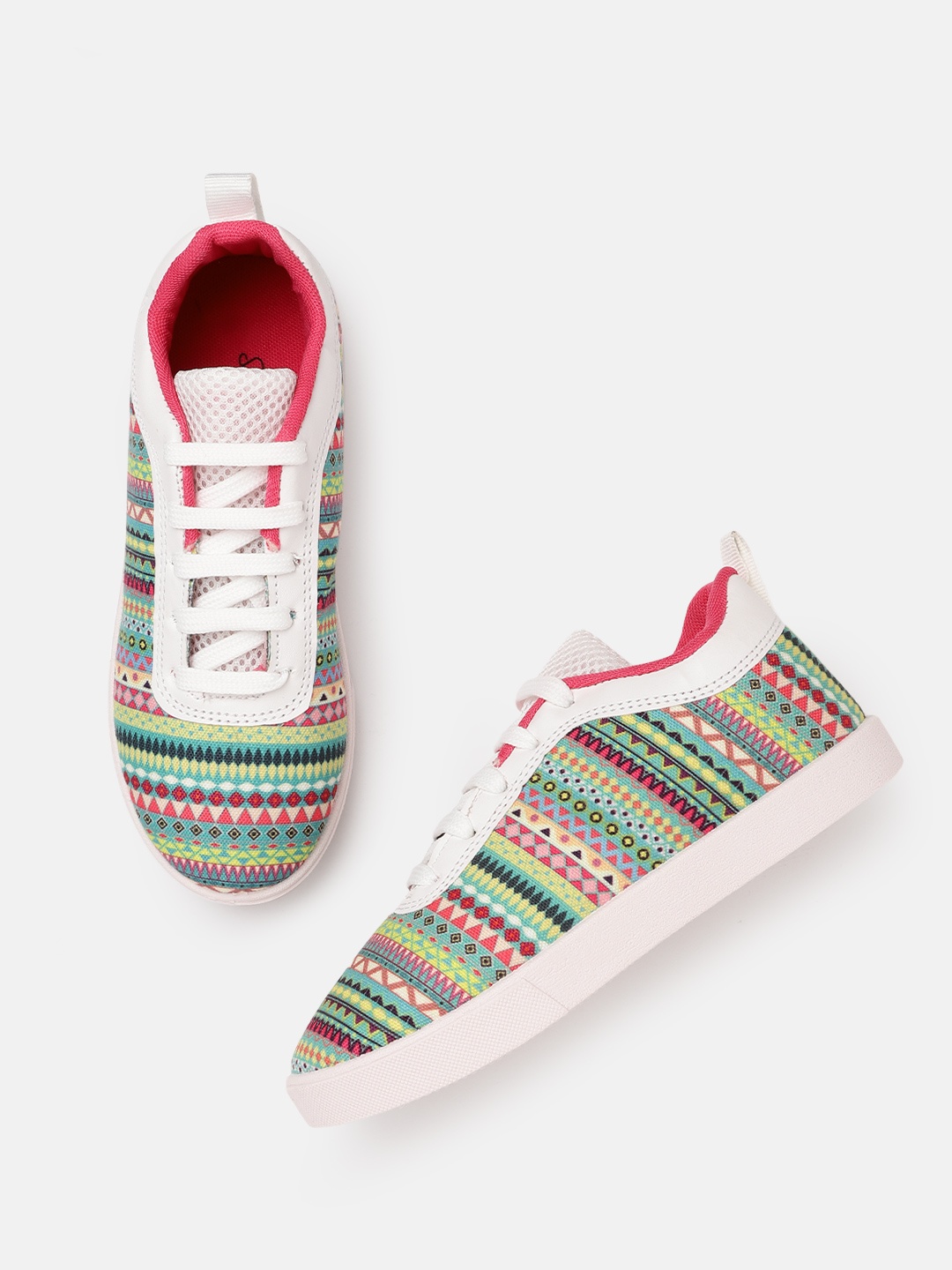

Sangria Girls Multicoloured Aztec Printed Sneakers, Multi