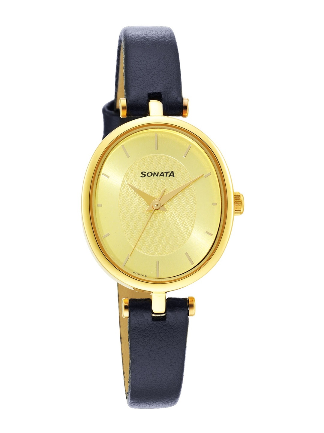 

Sonata Women Brass Dial & Leather Straps Analogue Watch 8181YL01, Champagne