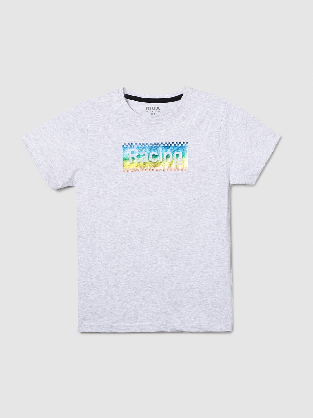 

max Boys Blue Typography Printed Pure Cotton T-shirt