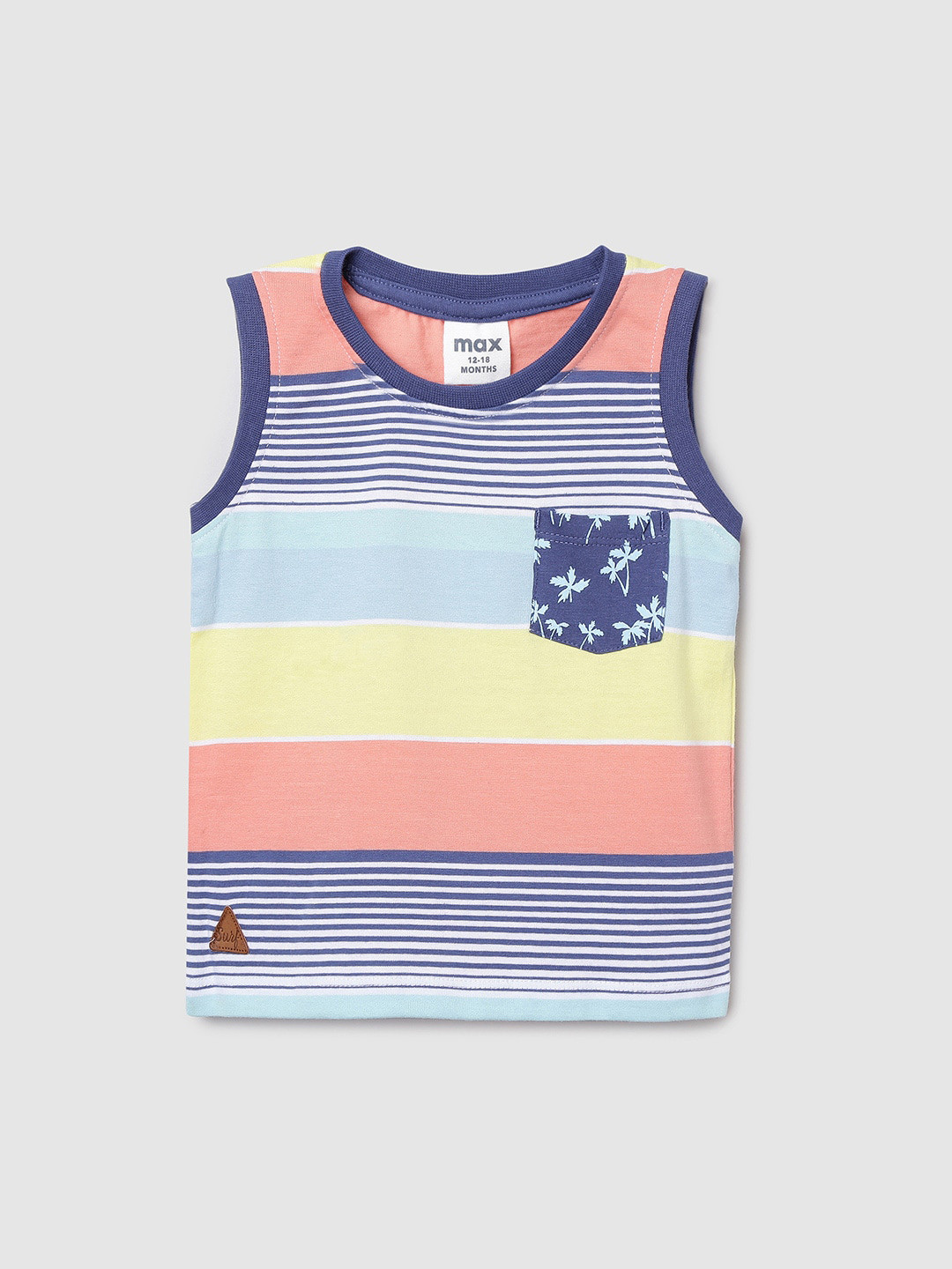 

max Boys Multicoloured Striped T-shirt, Multi