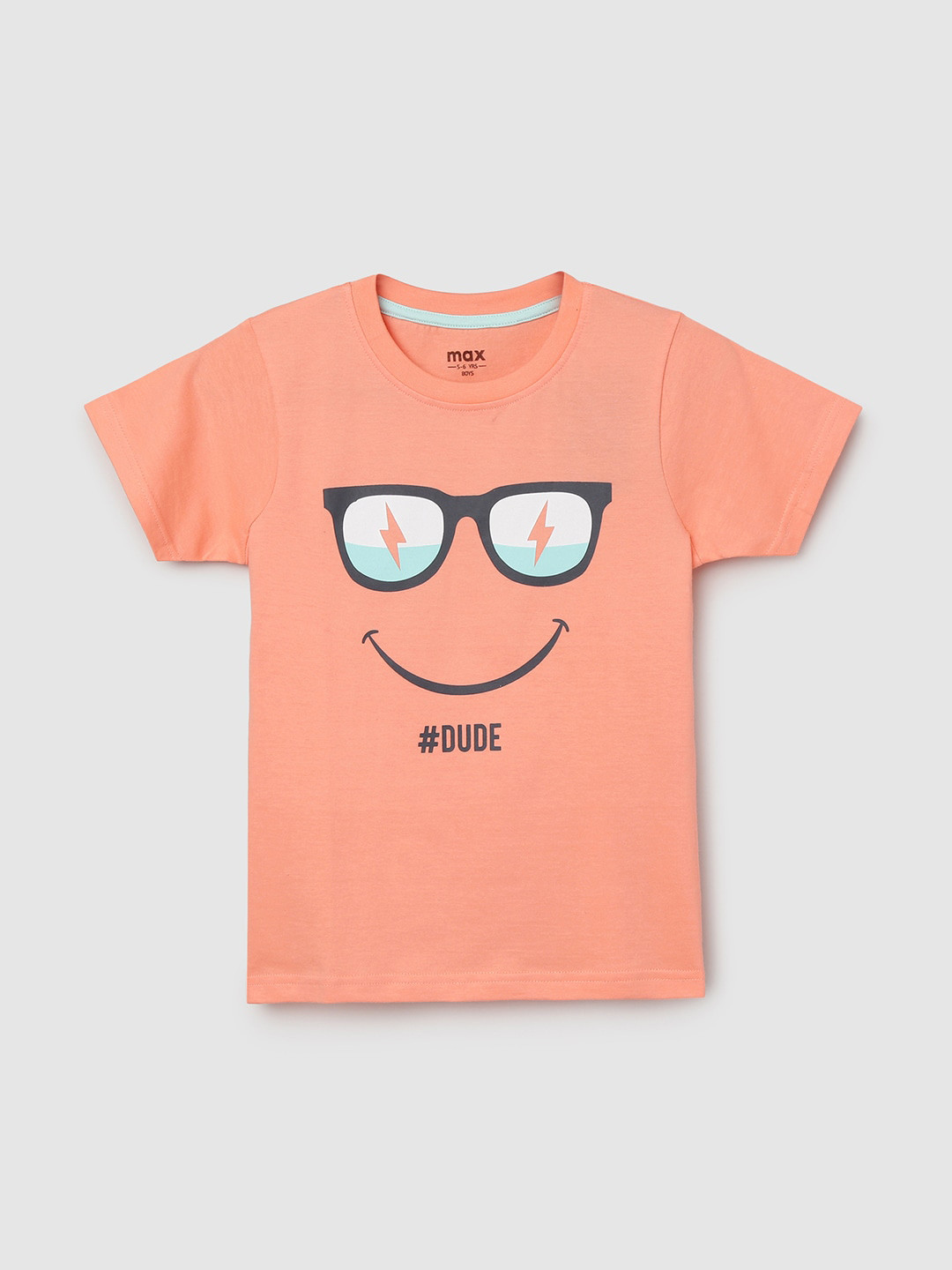 

max Boys Rust Graphic Printed T-shirt