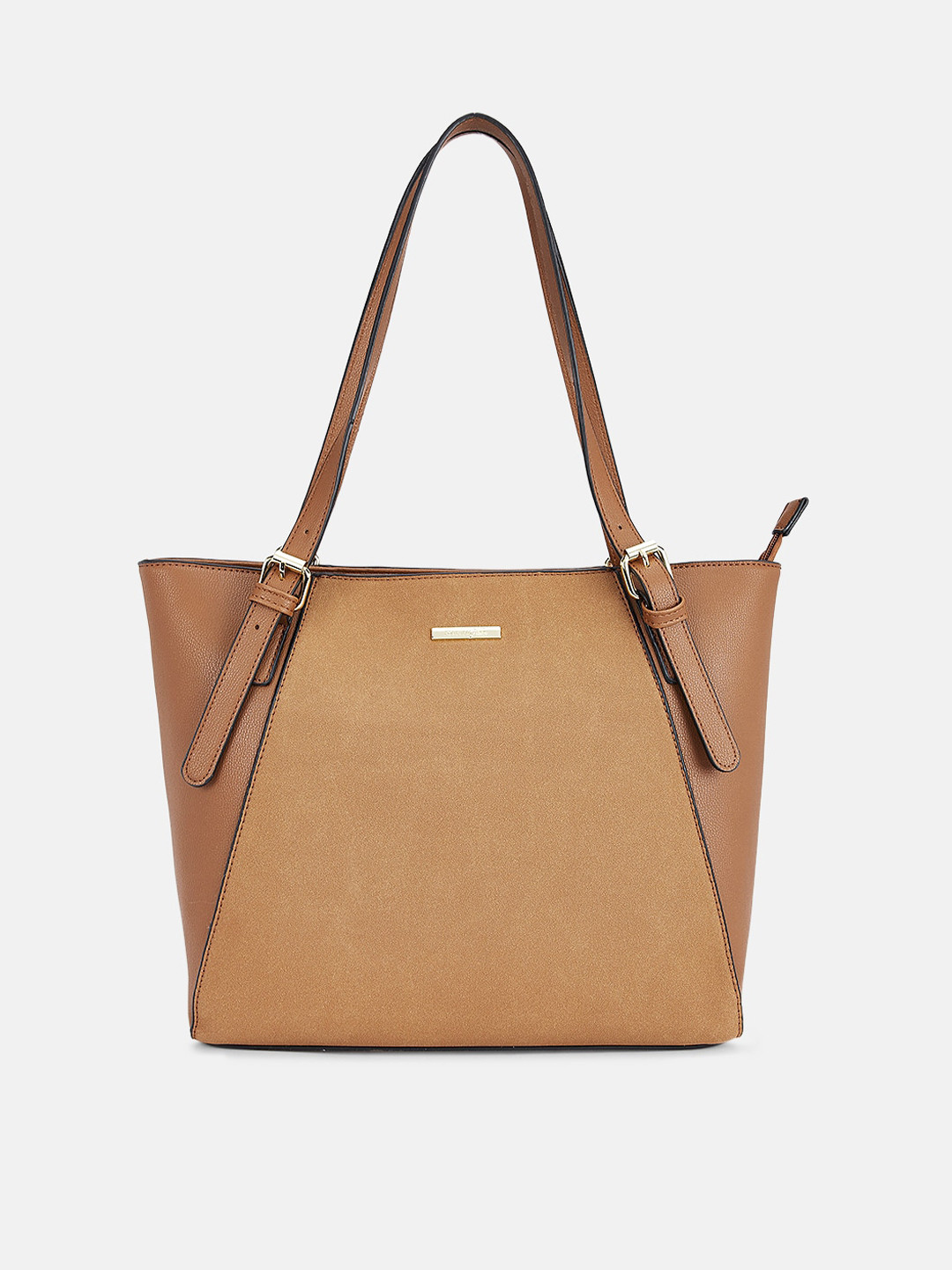 

Forever Glam by Pantaloons Brown Colourblocked Structured Shoulder Bag