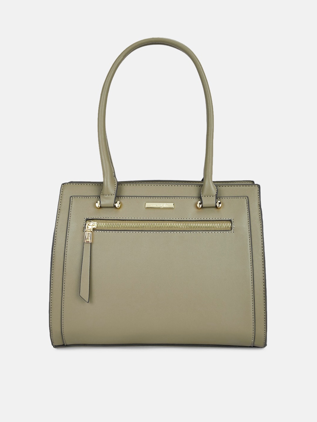 

Forever Glam by Pantaloons Olive Green Structured Shoulder Bag
