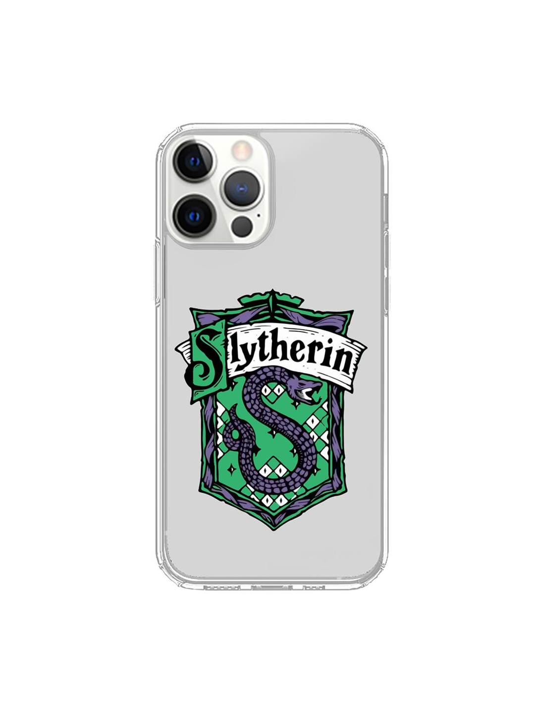 

macmerise Transparent & Green Printed iPhone 12 Pro Back Cover