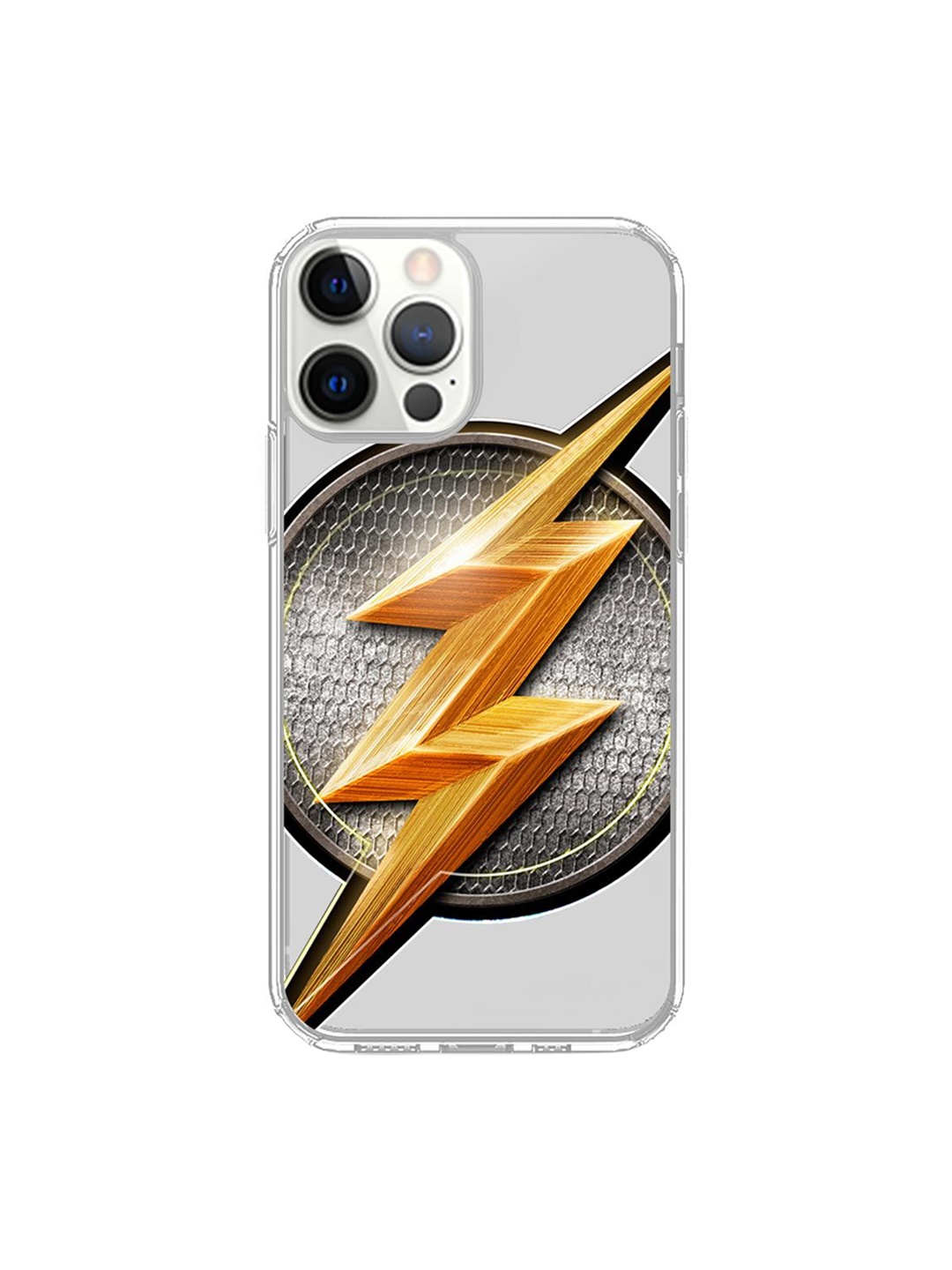 

macmerise Transparent & Gold-Colored Flash Storm iPhone 12 Pro Max Back Case