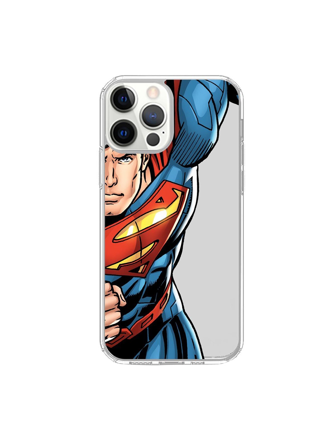 

macmerise Transparent & Blue Superman iPhone 12 Pro Max Back Case