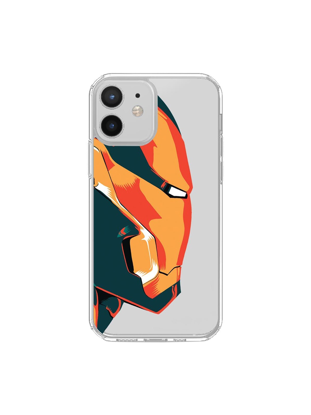 

macmerise Orange & Black Printed Illuminated Ironman iPhone 12 Mini Back Case, Multi