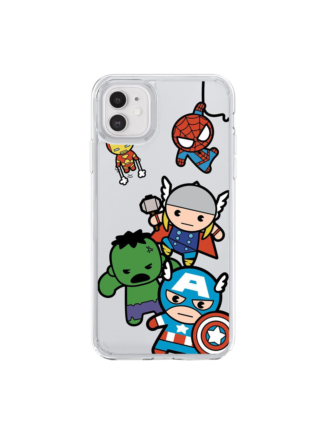 

macmerise Transparent & Green Kawaii Art Marvel Comics iPhone 11 Back Case