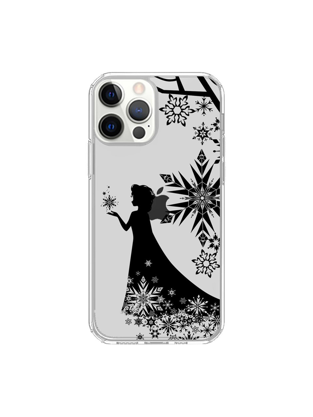 

macmerise Black & White Printed Elsa Silhouette iPhone 12 Pro Back Case, Multi