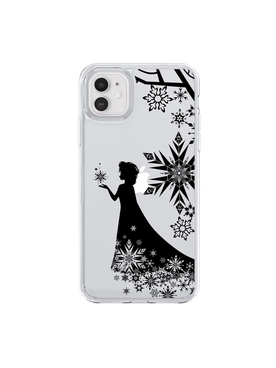 

macmerise Transparent & Black Elsa Silhouette Printed iPhone 11 Back Case