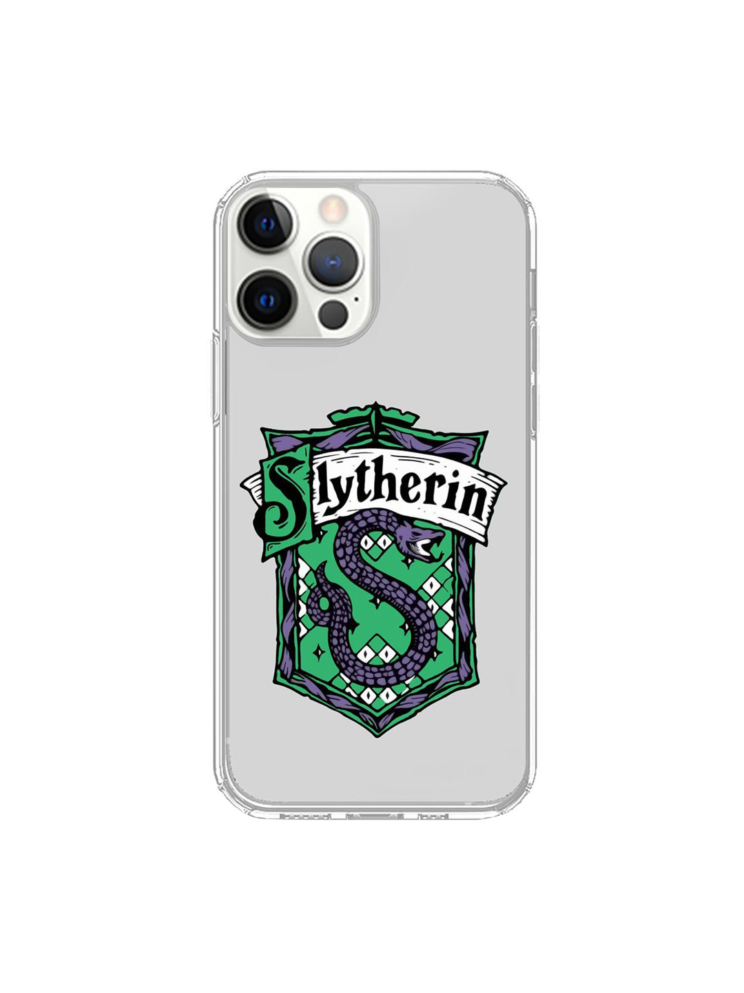

macmerise Transparent & Green Crest Slytherin iPhone 12 Pro Max Back Case