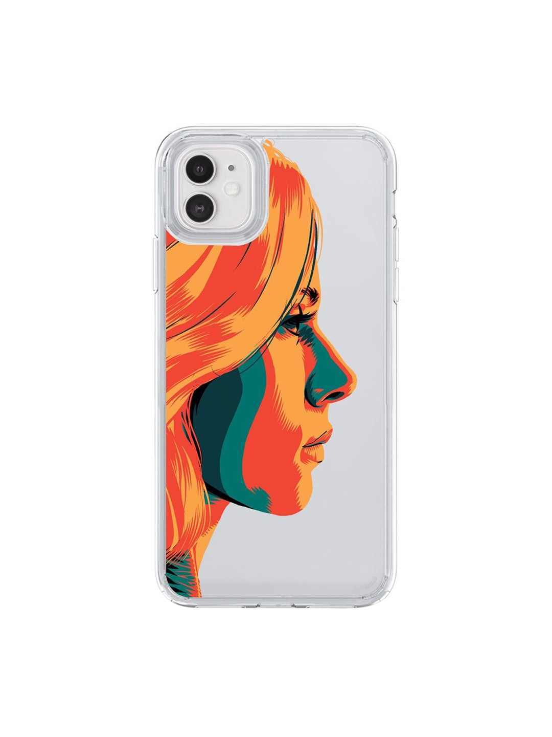 

macmerise Transparent & Orange Black Widow Printed iPhone 11 Phone Case