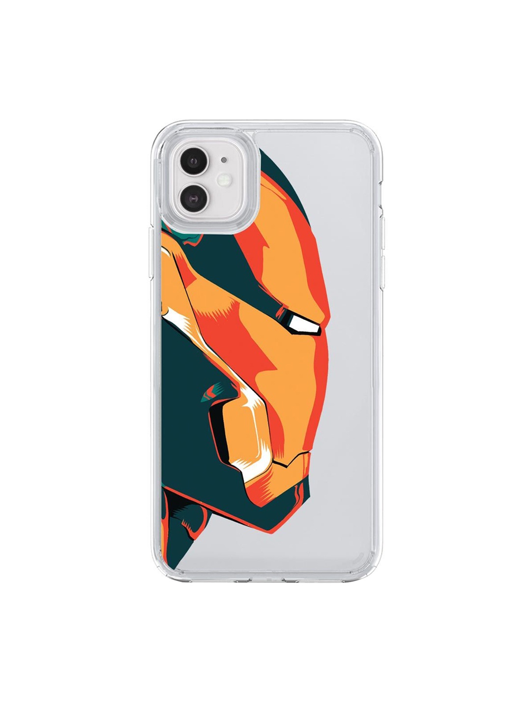 

macmerise Transparent & Orange Illuminated Ironman Printed iPhone 11 Back Case