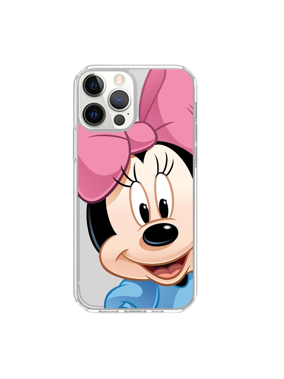 

macmerise Transparent & Pink Zoom Up Minnie Printed iPhone 12 Pro Clear Back Case