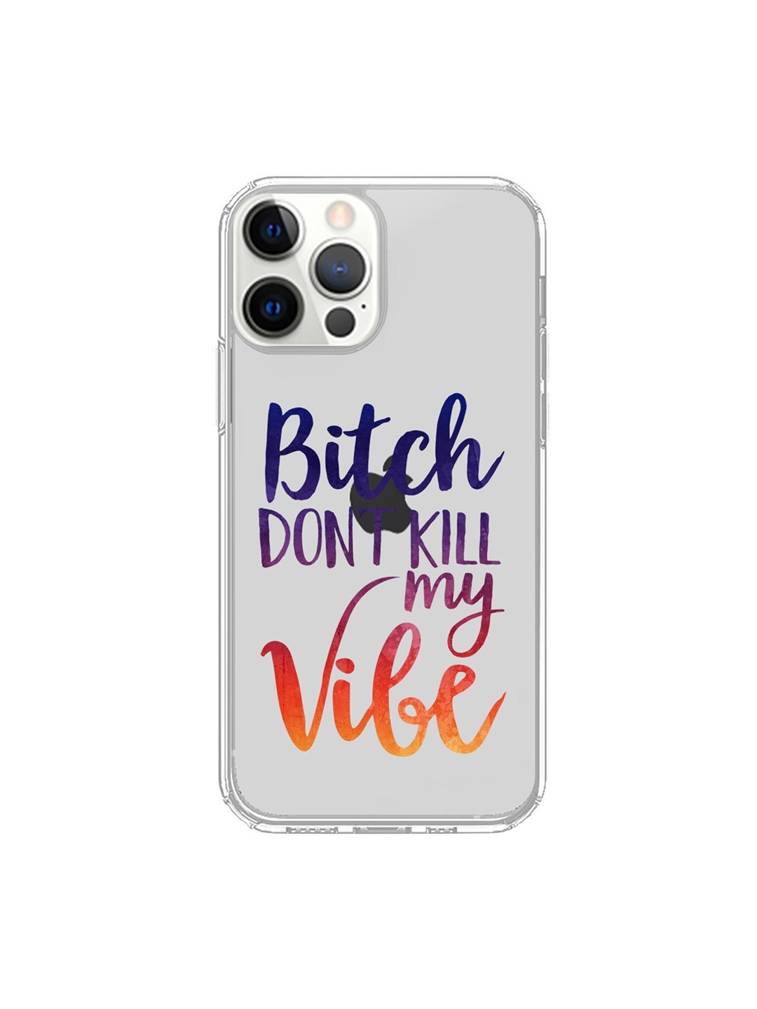 

macmerise Transparent Dont kill my Vibe iPhone 12 Pro Phone Case, Multi