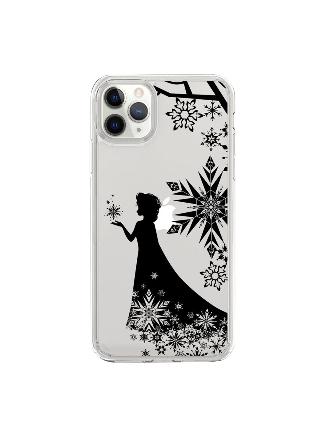 

macmerise Transperant & Black Elsa Silhouette iPhone 11 Pro Max Phone Case, Transparent