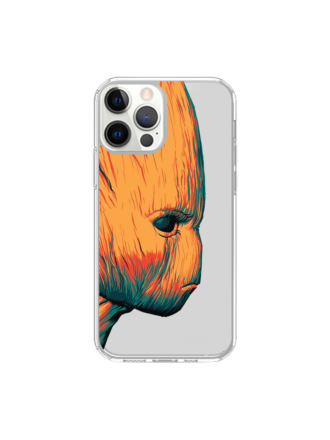

macmerise Transparent & Yellow Illuminated Groot IPhone 12 Pro Back Case