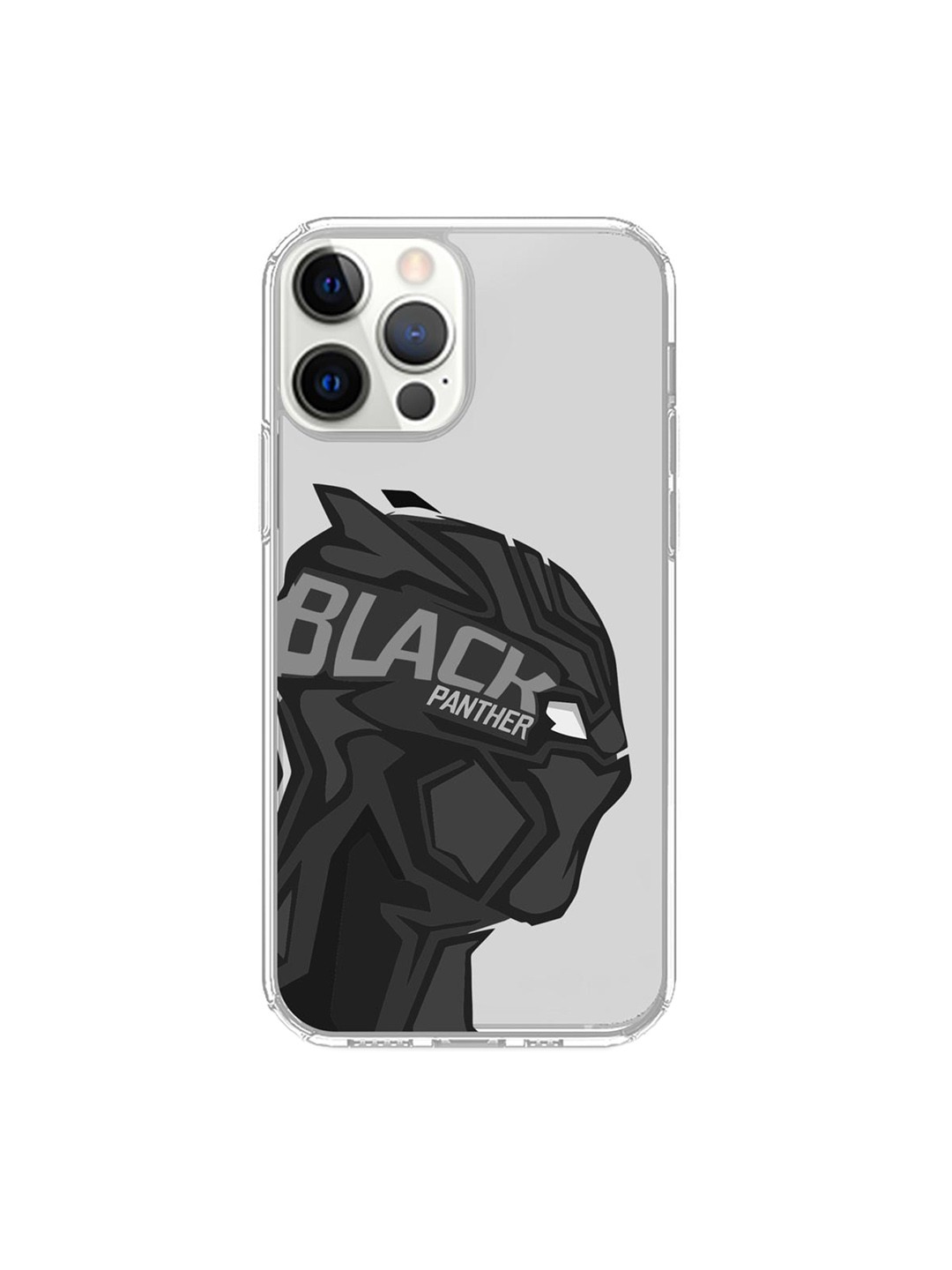 

macmerise Transparent & Black Black Panther Art iPhone 12 Pro Back Cover