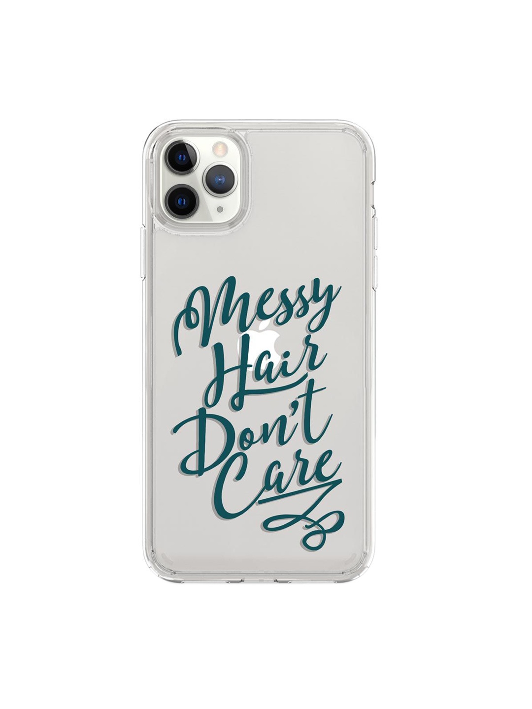 

macmerise Transparent & Green Typography Printed iPhone 11 Pro MaxPhone Case, White