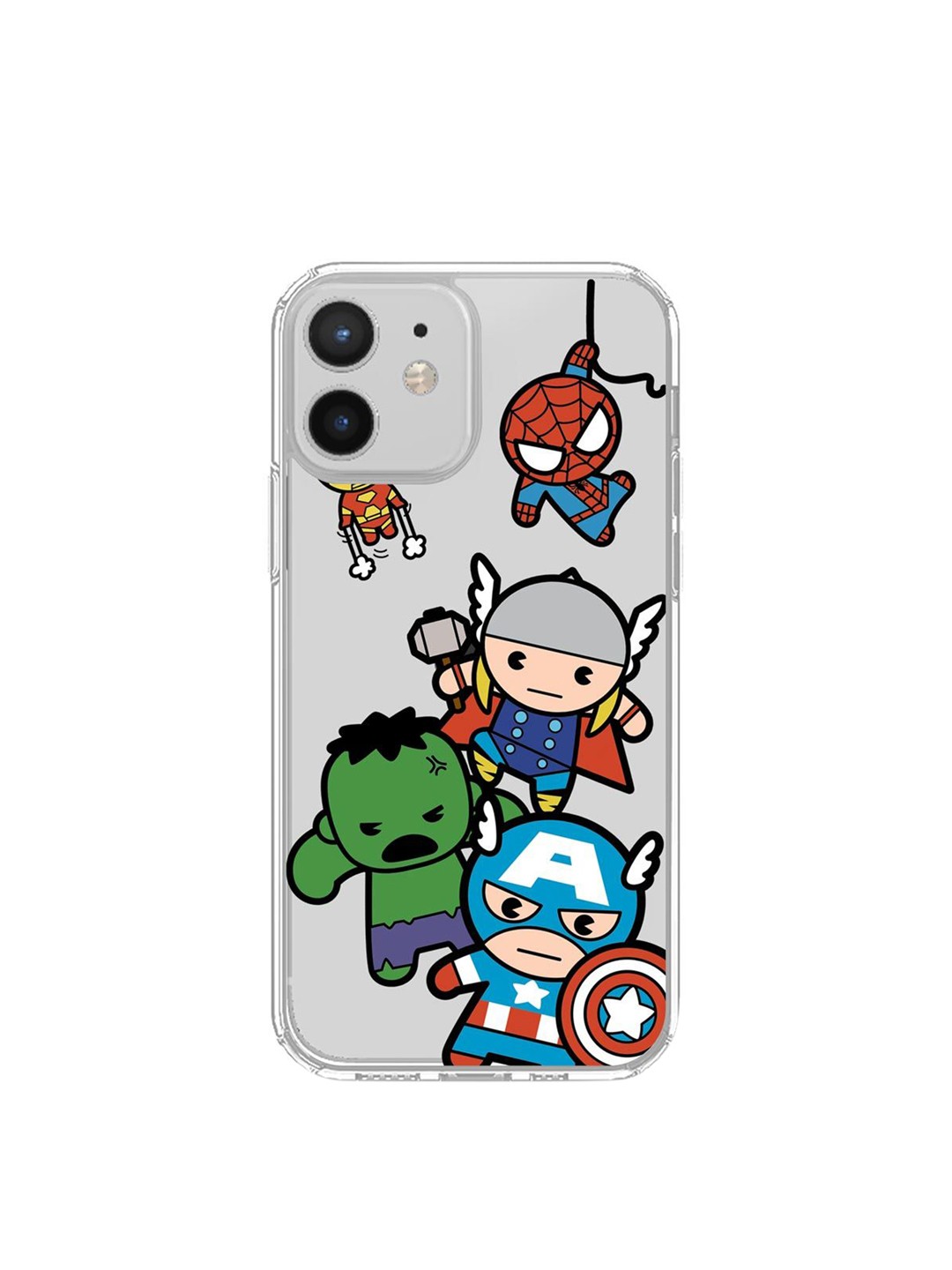 

macmerise Transparent & Green Kawaii Art Marvel Comics IPhone 12 Mini Back case