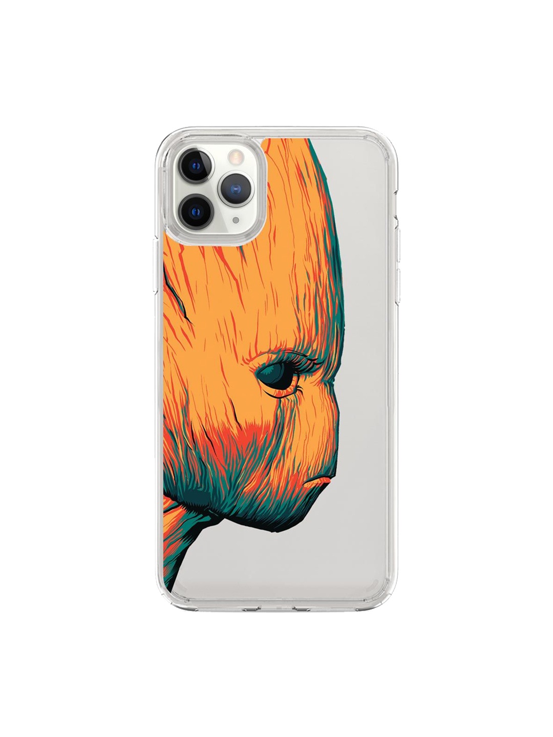 

macmerise Transparent & Orange Illuminated Groot iPhone 11 Pro Max Phone Case, Multi