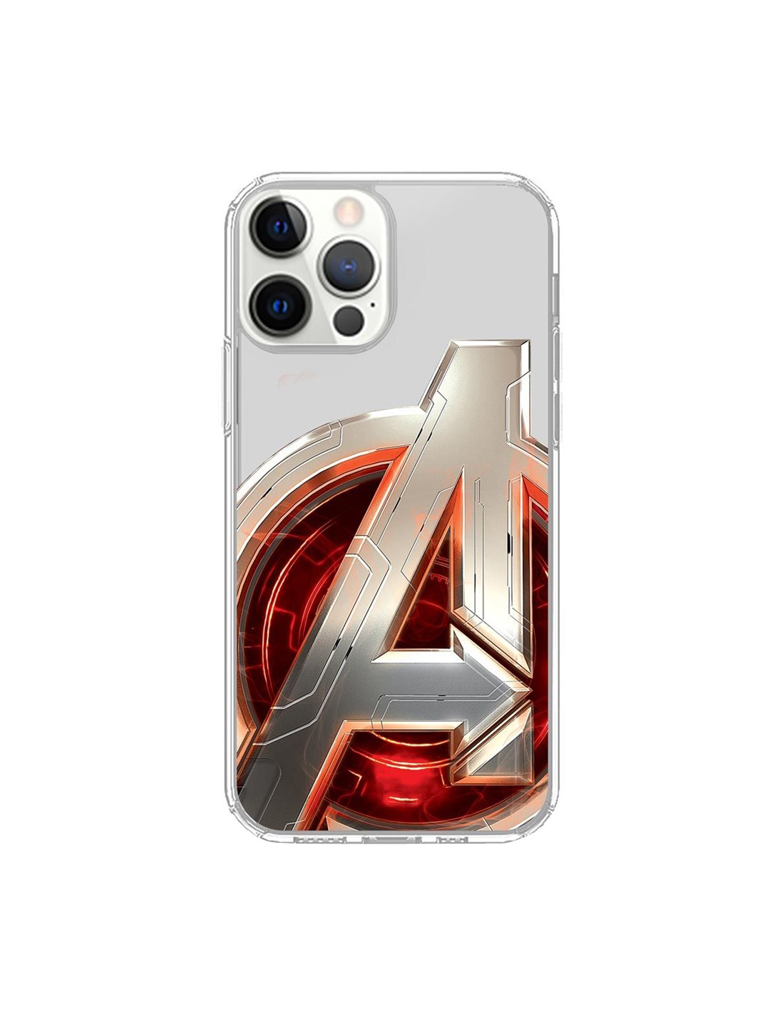 

macmerise Transparent & Red Avengers Version 2 Logo iPhone 12 Pro Max Phone Case