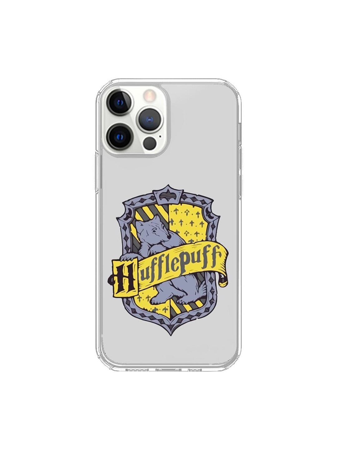 

macmerise Transparent & Yellow Crest Hufflepuff iPhone 12 Pro Max Phone Case
