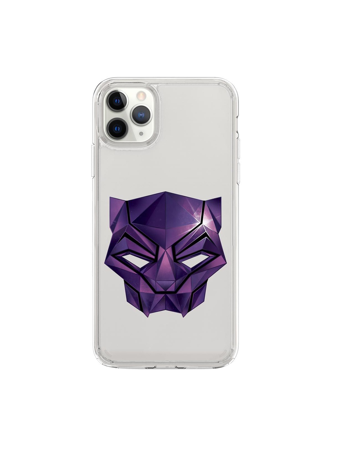 

macmerise Transparent & Purple Black Panther Logo iPhone 11 Pro Max Phone Case