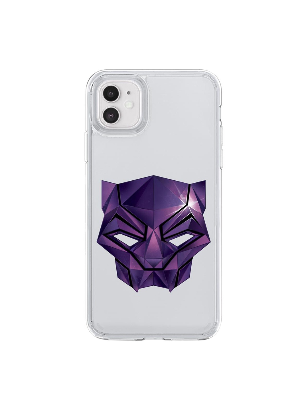 

macmerise Transparent & Purple Panther Logo iPhone 11 Back Case