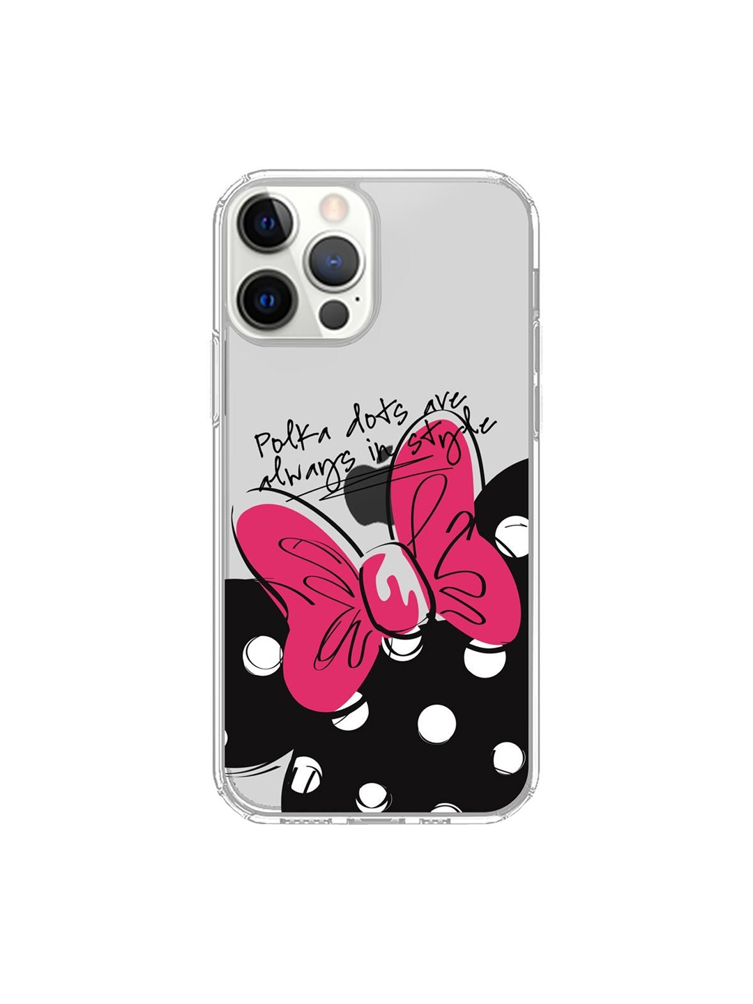 

macmerise Transparent & Pink Polka Minnie iPhone 12 Pro Max Phone Case, Multi