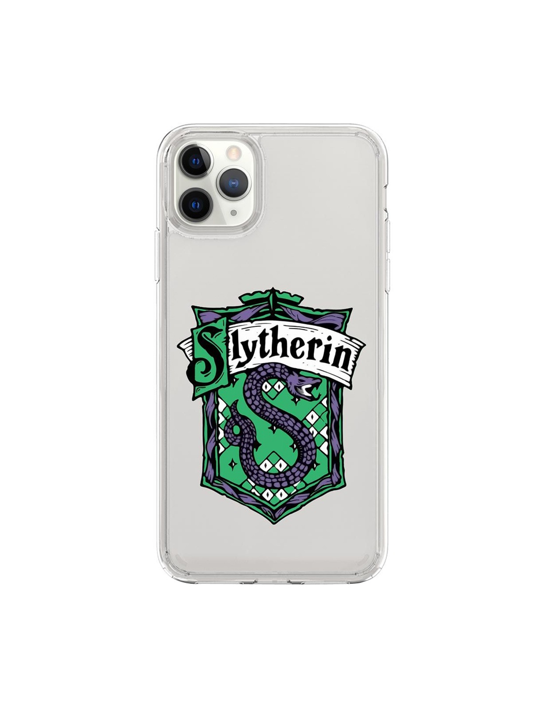 

macmerise Transparent & Green Crest Slytherin Printed iPhone 11 Pro Back Cover