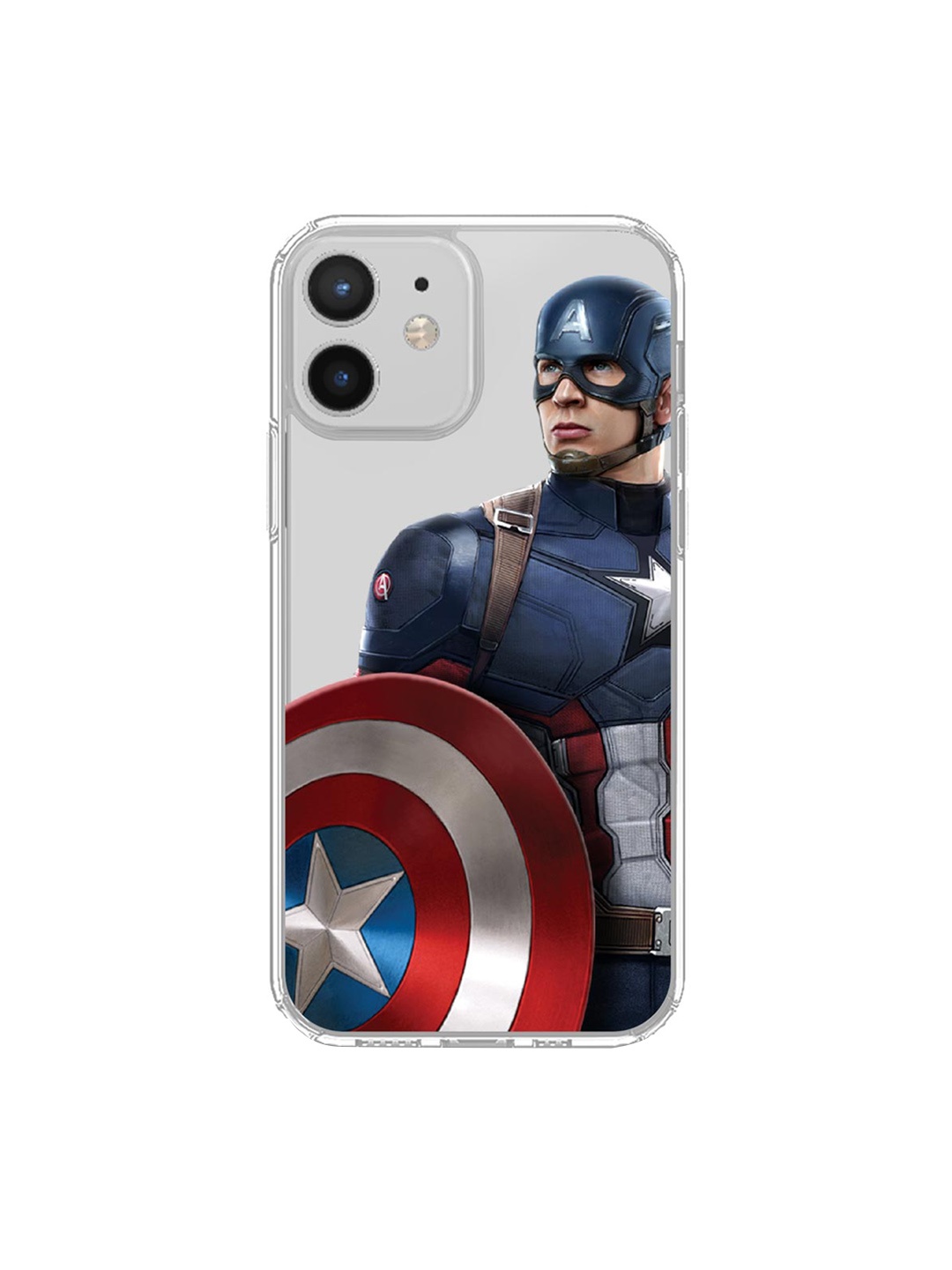 

macmerise Transparent & Red Team Blue Captain iPhone 12 Mini Back Case
