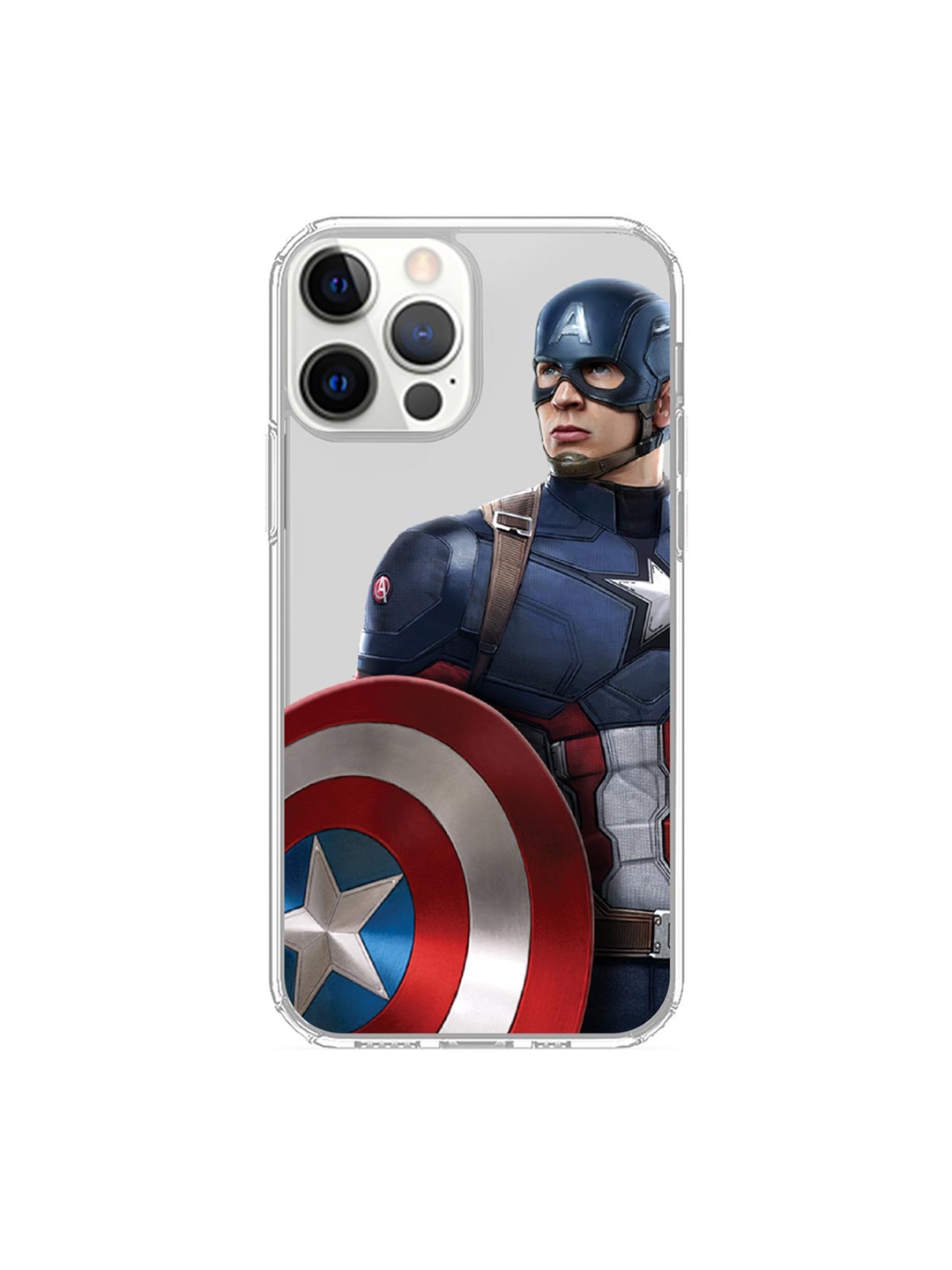 

macmerise Transparent & Red Team Blue Captain iPhone 12 Pro Max Back Case