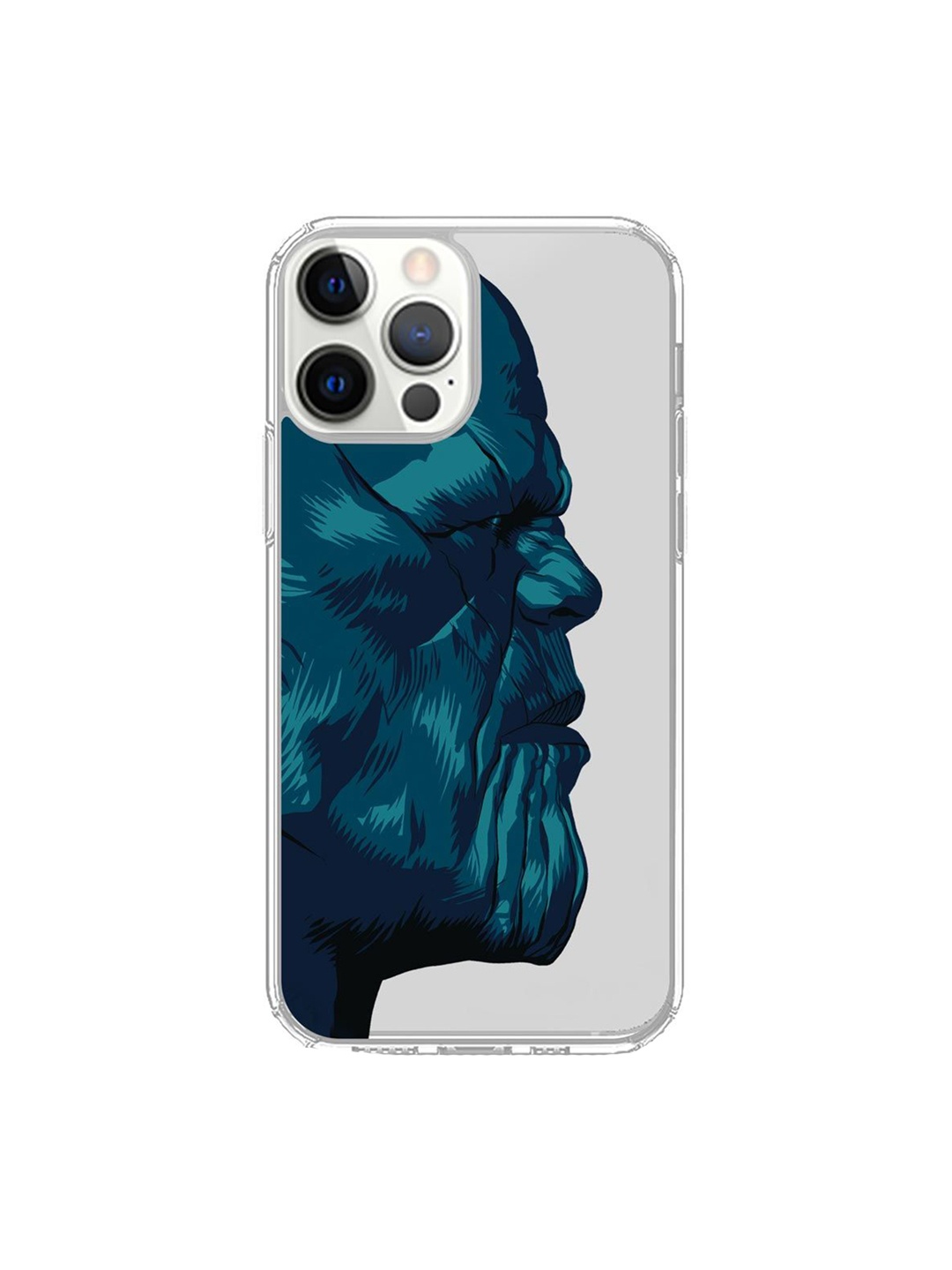 

macmerise Transparent & Blue Illuminated Thanos iPhone 12 Pro Max Back Case